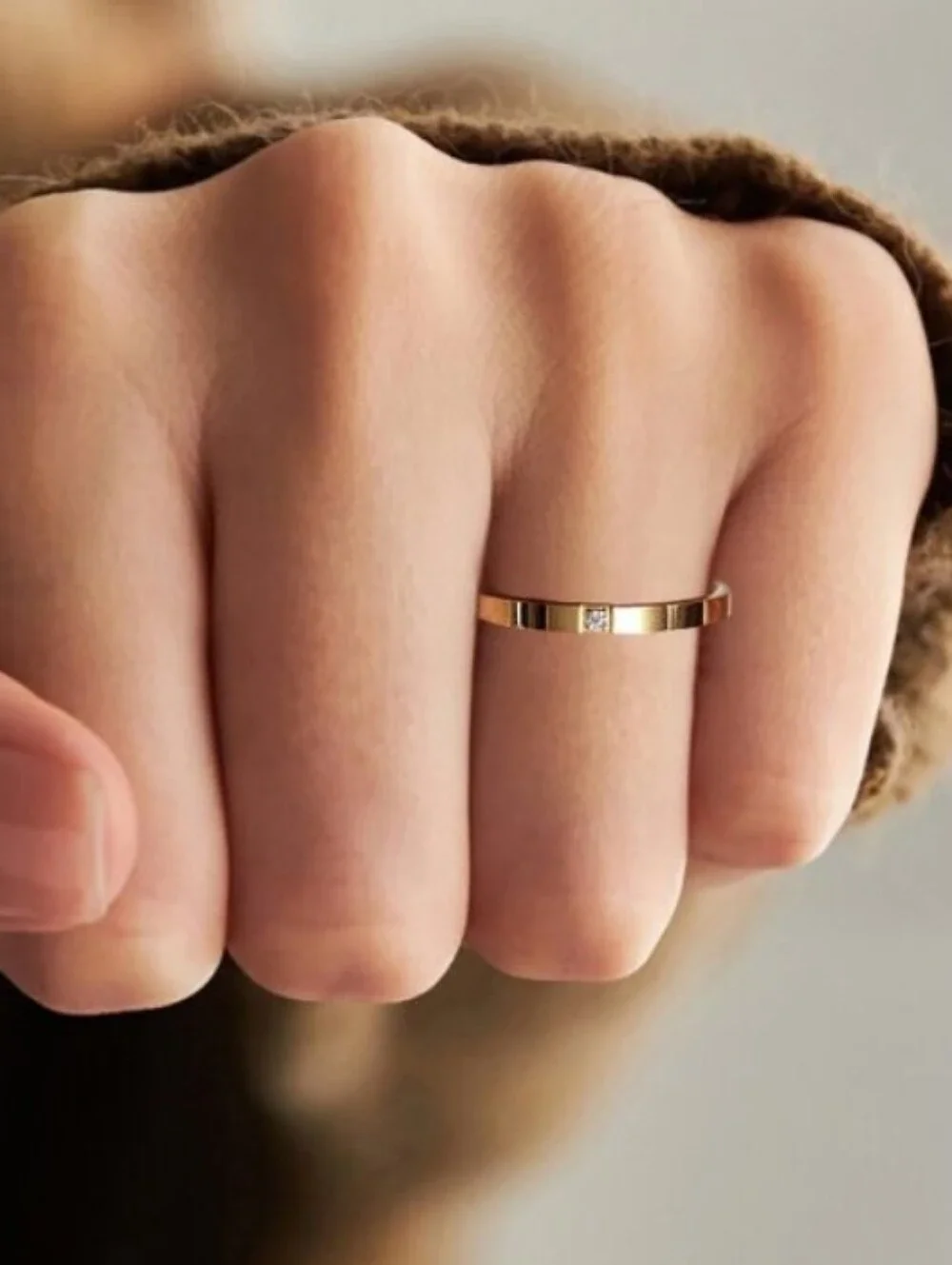 FP Desigher Mikal Winn Minimalist Jewelry Ring 14K Gold Plated Hypoallergenic